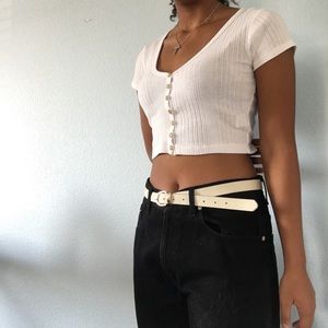 Forever 21 white crop top